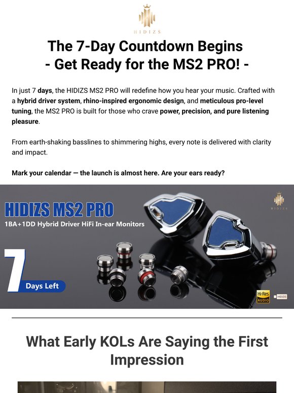 MS2 PRO Launches in 7 Days