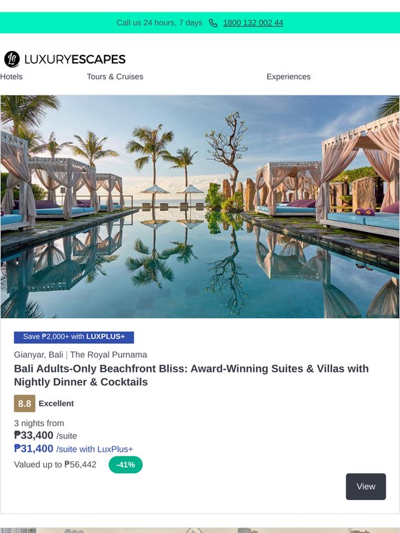 Bali Adults-Only Luxury: Award-Winning Beachfront Suites w. Nightly Dinner & Cocktails