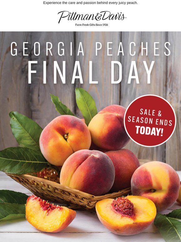 Georgia Peaches Final Day — Save 20% on Georgia’s Finest! 🍑