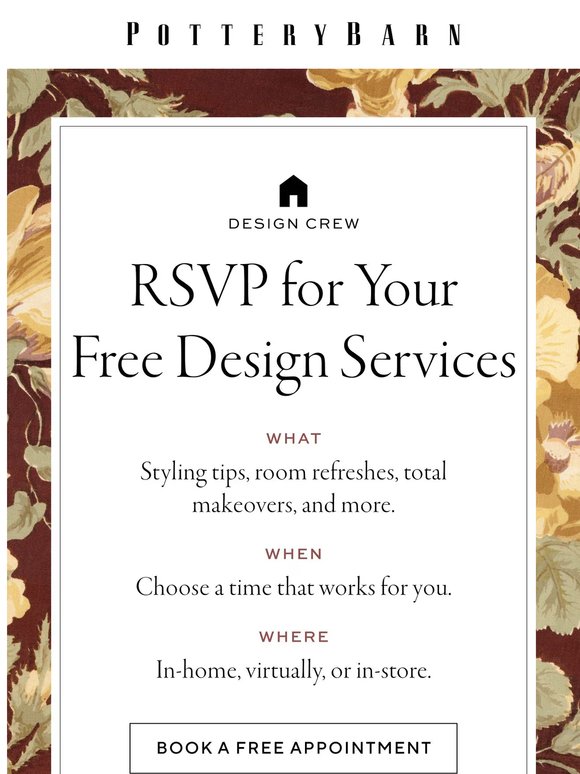 Book your FREE design crew appt ✨