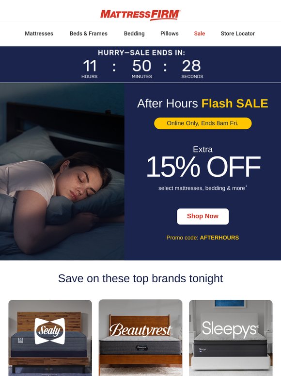 We're counting down: Stake your claim on an extra 15% off by 8am ⏳