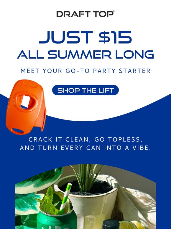 Pop off for just $15 this summer ☀️