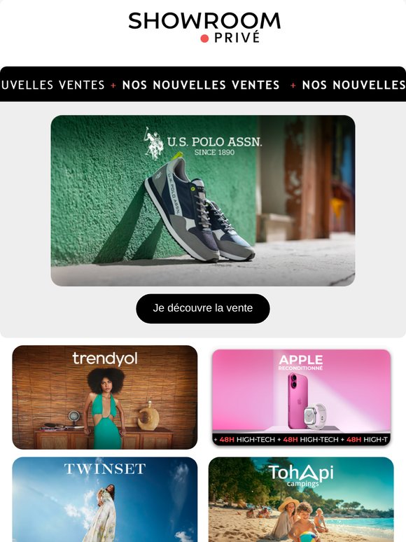US POLO, NEW BALANCE, TRENDYOL et 16 nouvelles ventes en ligne aujourd'hui