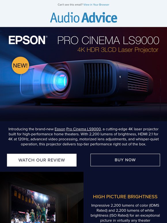 ⭐ NEW! Epson Pro Cinema LS9000 4K HDR Laser Projector