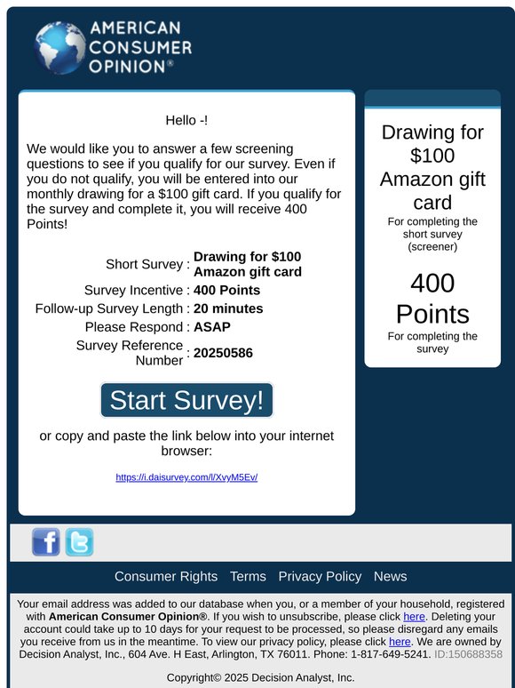 New Survey!