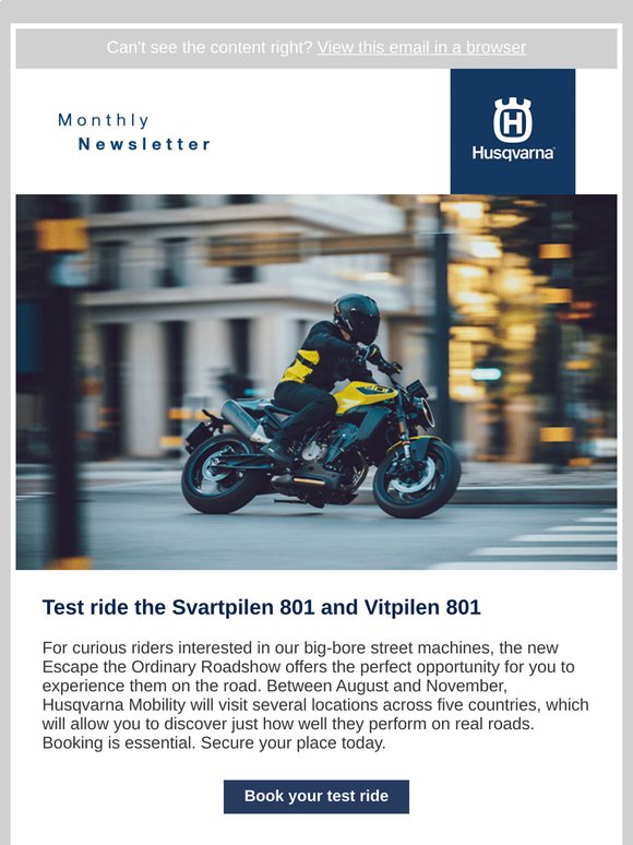 Experience our street machines and gear up in style
