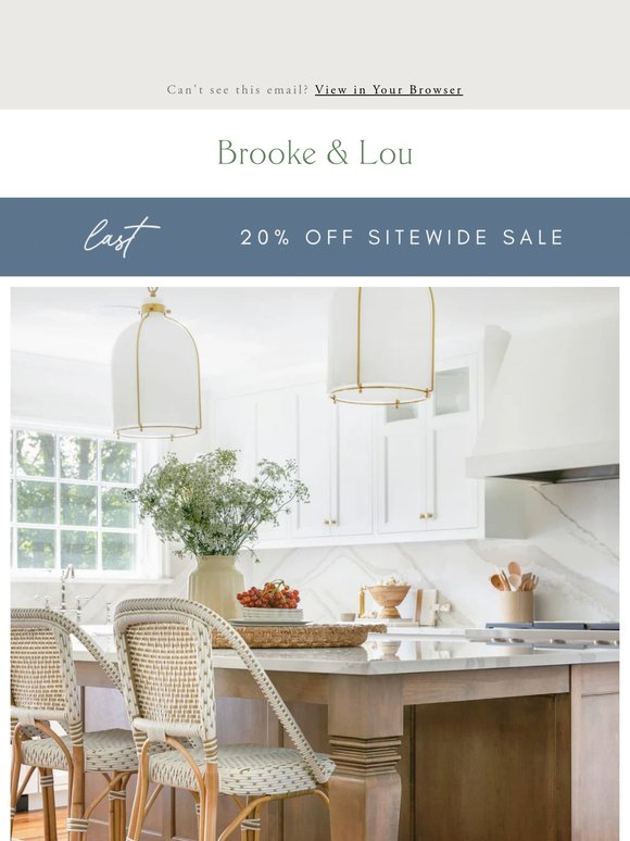 Last chance: 20% off everything ends tonight