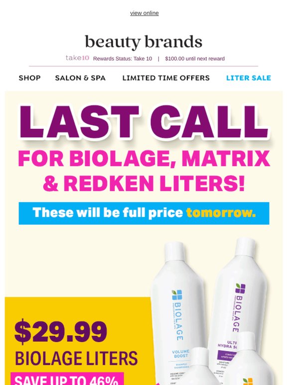 If you like Biolage, Matrix & Redken—open now.