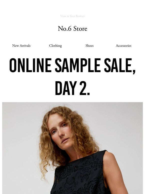 OUR ONLINE SAMPLE SALE IS STILL GOING STRONG