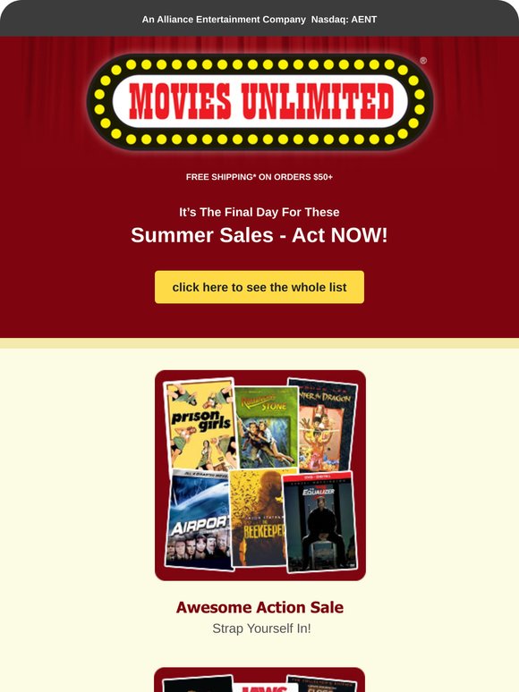 July's Almost Over--and So Are These Great Sales!