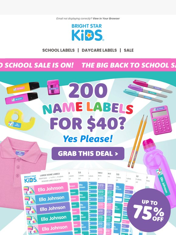200 Labels for $40? YES please!