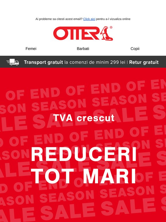 TVA crescut, REDUCERI tot mari