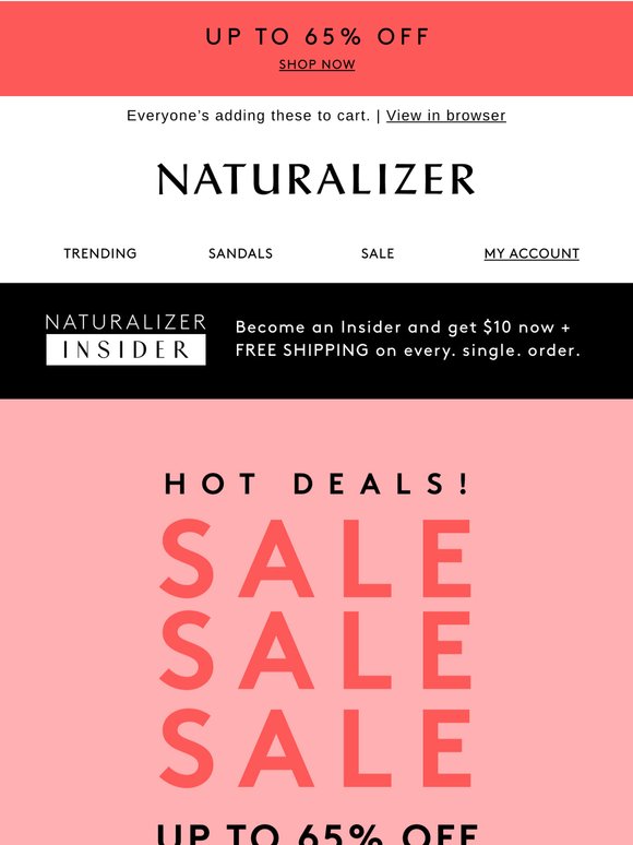 On our hot list: styles up to 65% off