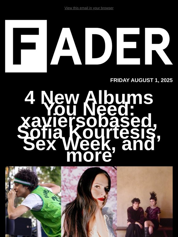 4 New Albums You Need: xaviersobased, Sofia Kourtesis, Sex Week, and more