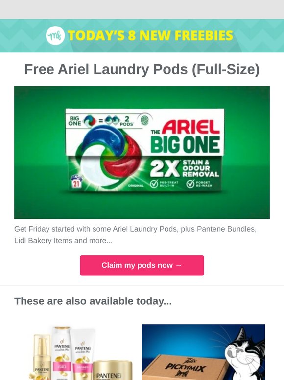 Free Ariel Laundry Pods (Full-Size)