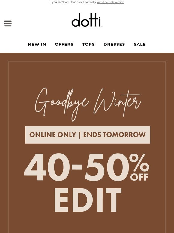 Hurry! 40-50% Off Edit Ends Tomorrow