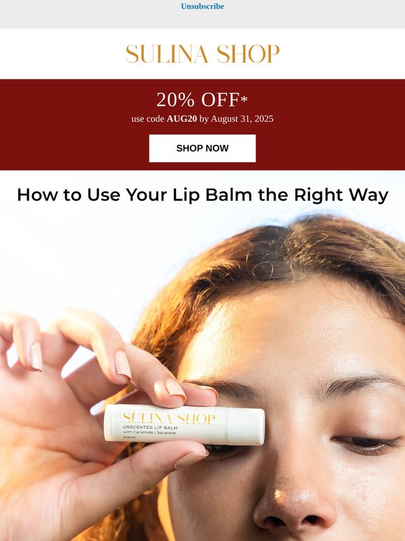 How to use your lip balm the right way