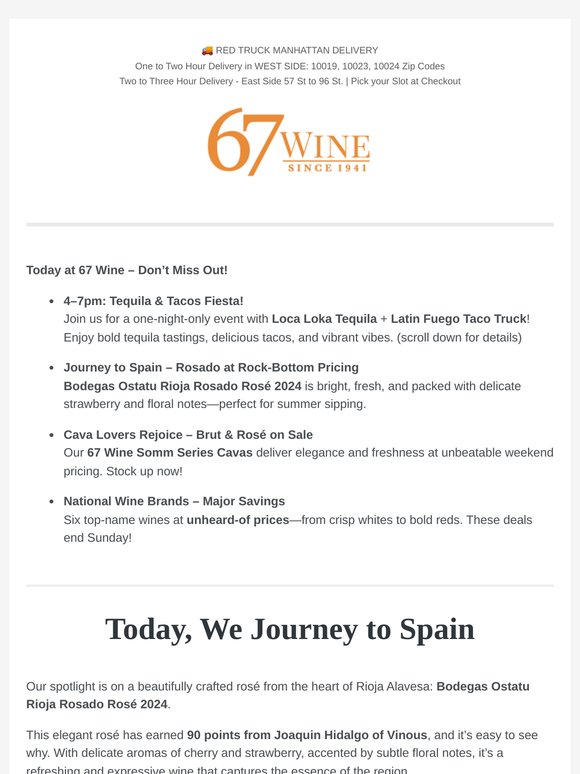 Unbeatable Wine Savings: Spanish Rose, Cava Sale + National Favorites!