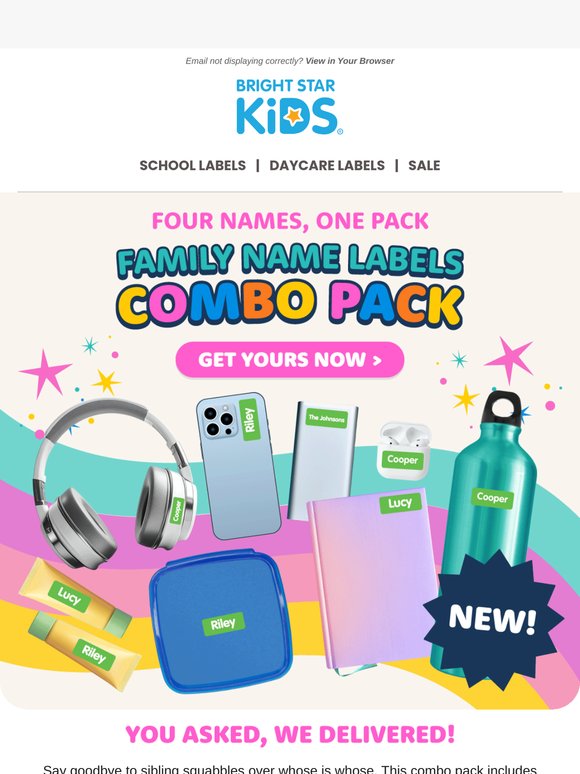 Finally! Labels for All Your Kids 👫