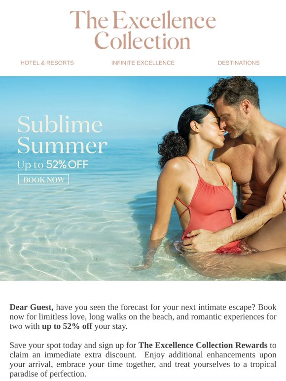 Discover love in the Caribbean with up to 52% off,  Dear Guest!