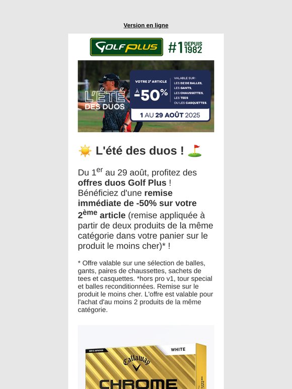Des offres, des nouveautés et des jeux pour votre été golfique !
