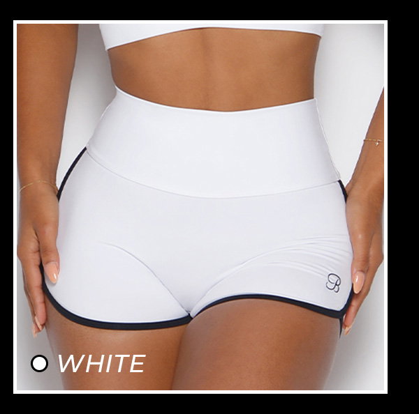 image of Power Line Shorts in White
