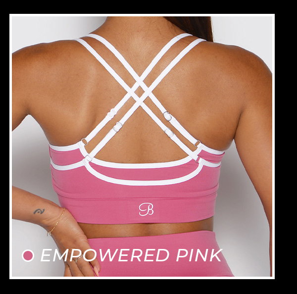 image of Power Line Bra in Empowered Pink