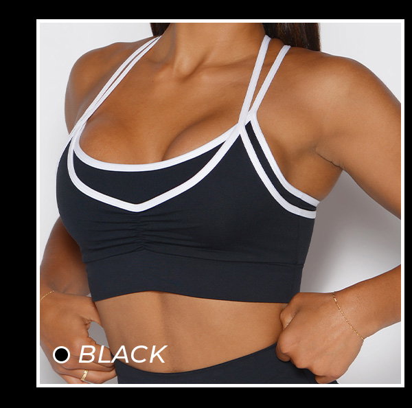 image of Power Line Bra in Black