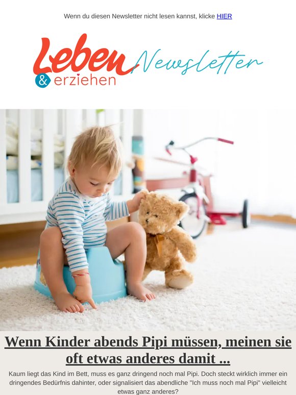 Warum Kinder abends so oft noch mal Pipi müssen