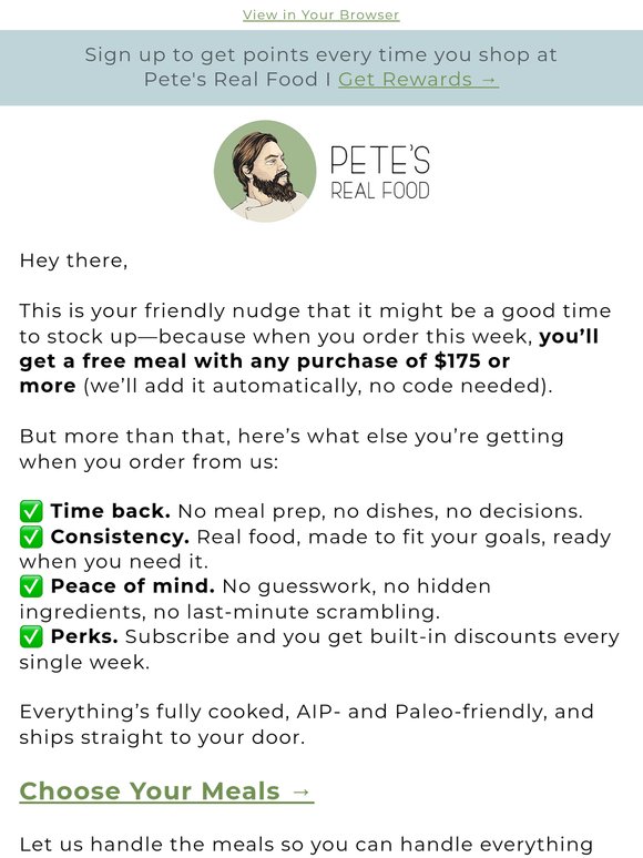 Real Food. No Stress. Plus a Free Meal.