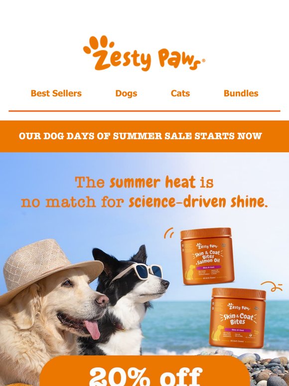 🎉 20% OFF skin & coat products starts now! 🐾