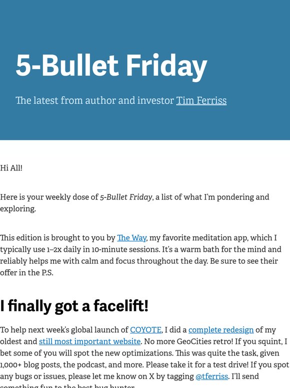 5-Bullet Friday — The Bugatti of Frothers, Ketogenic Diet Twists, David Foster Wallace Prophecies Come True, and More