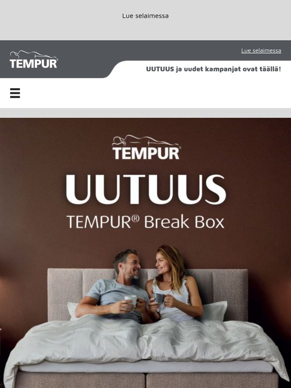 UUTUUS! TEMPUR Break Box -sänky -20 % 🎁 Katso myös muut uudet tarjoukset 🌟