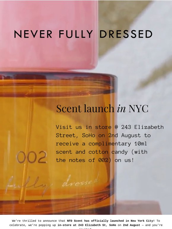 NFD Scent has launched in NYC!  💘💕🍒🌞✨🫶🏼