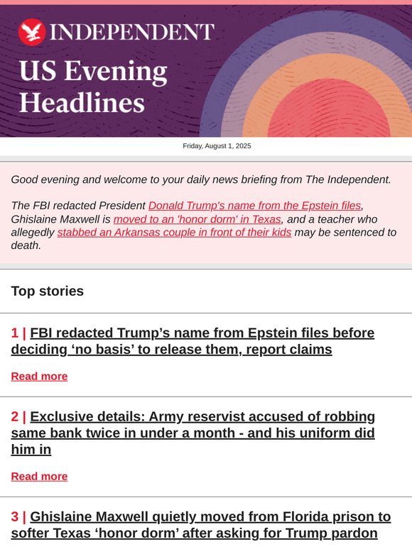 FBI redacted Trump’s name from Epstein files before deciding ‘no basis’ to release them, report claims