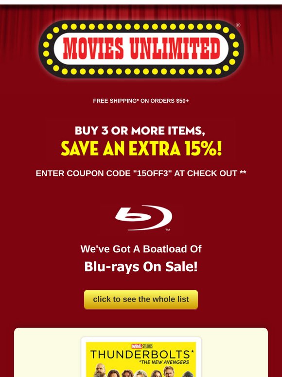 Blu-rays by the Boatload on Sale!