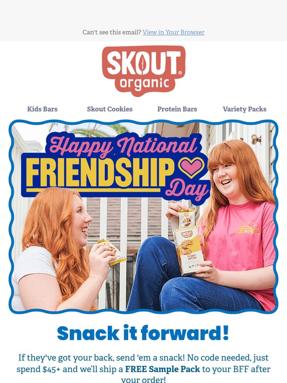 Want to send FREE Skout snacks to a friend?! 🤩