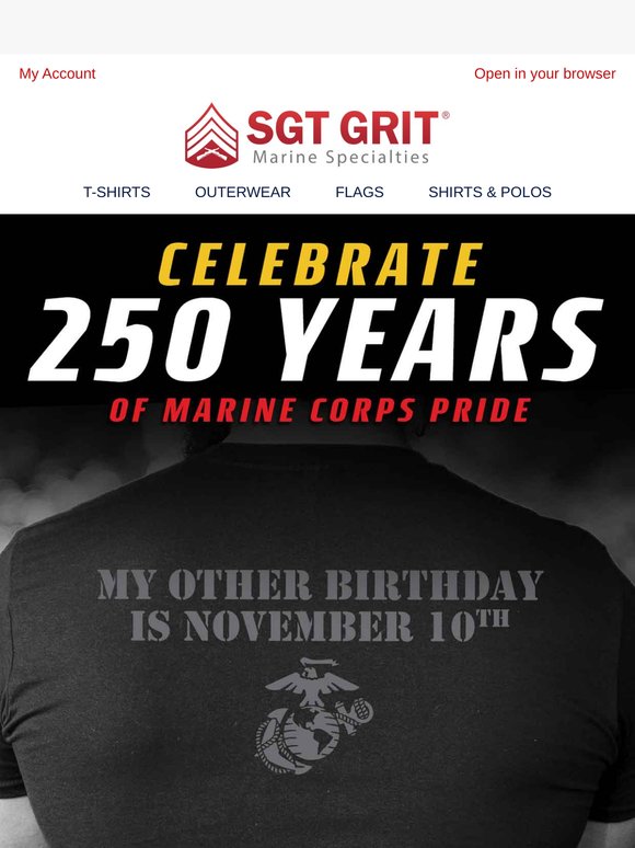 Honor 250 Years of Marine Corps History—Shop Now and Get Free Shipping!