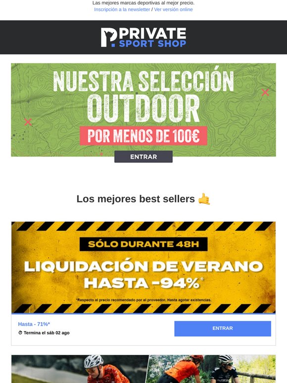 ⛰️ La selección Outdoor a menos de 100€. ¡Te esperamos!