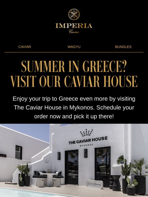 Explore Greece & Try Beluga at the Mykonos Caviar House 😎