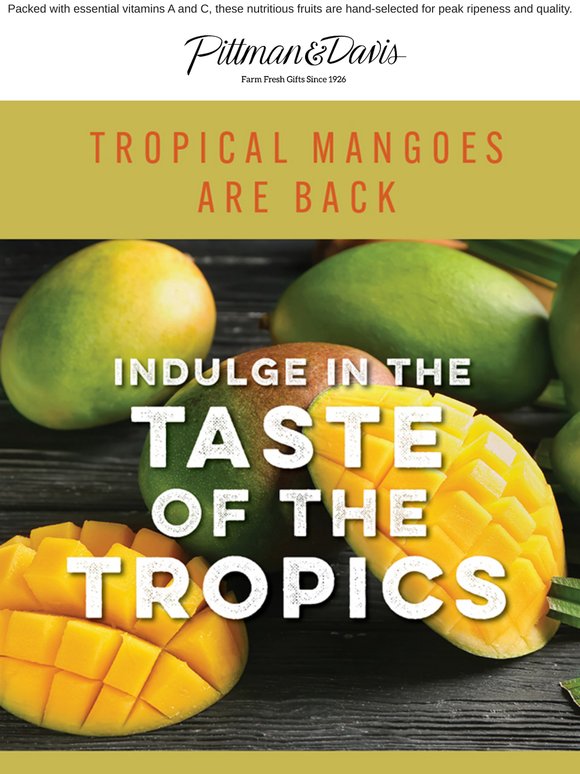Tropical Mangoes are BACK - Indulge in the Taste of the Tropics Today!