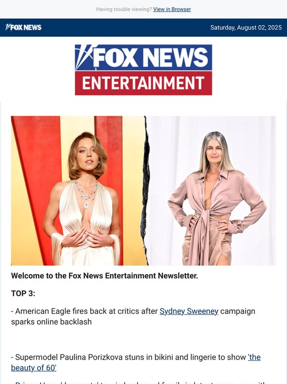American Eagle on Sydney Sweeney’s ad, Paulina Porizkova stuns in bikini