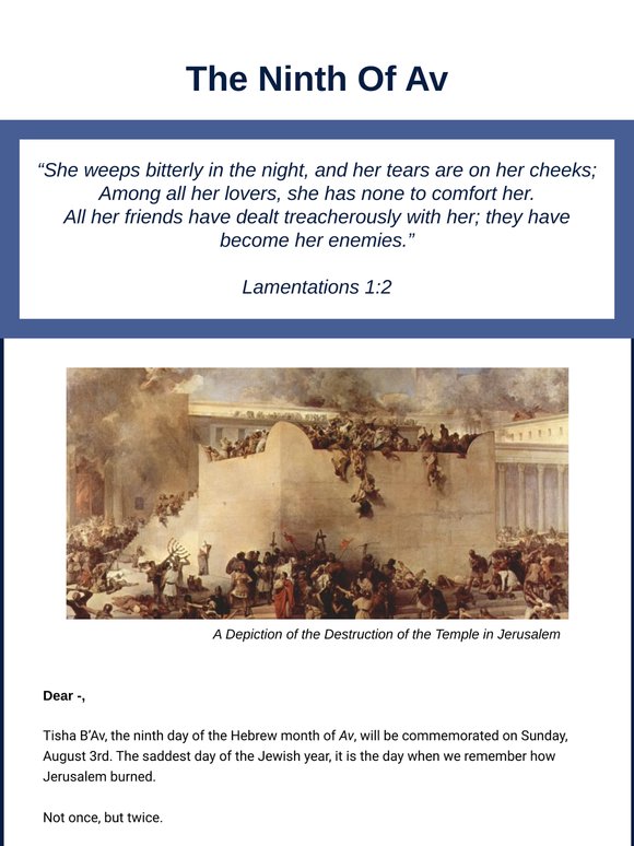 Special Ninth of Av Learning Materials