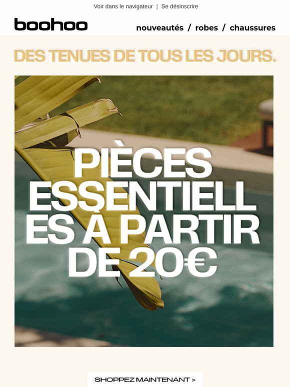 Pièces essentielles à partir de 20€