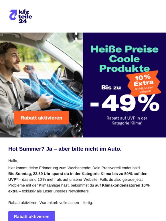 Nur noch bis Sonntag: Letzte Chance auf deinen Preisvorteil