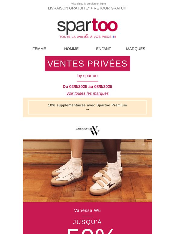 🔥 Jusqu'à -50 %, on n'hésite plus: K-Way, Citrouille et Compagnie, Vanessa Wu, Hexagona et Calvin Klein Jeans , en livraison gratuite