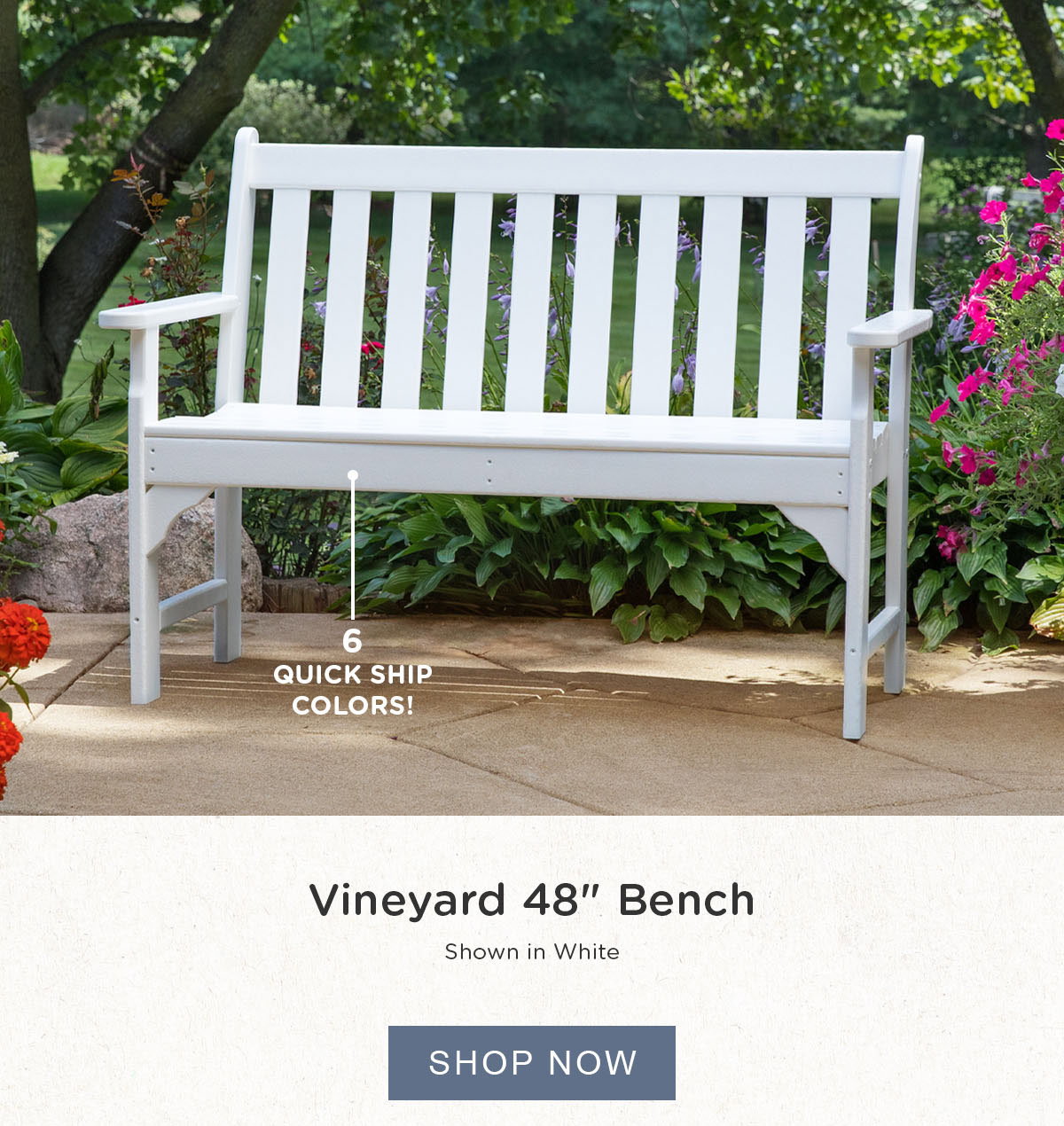 Shop Vineyard 48" Bench
