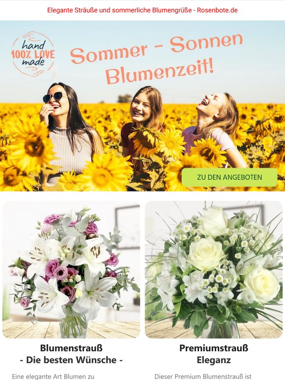 💐 Elegante Sträuße und sommerliche Blumengrüße