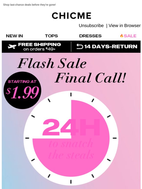 Flash Sale Ending Soon ⚠️ Shop Clearance Now