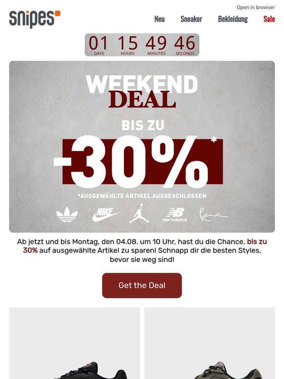 🔥 Angesagte Styles bis zu 30% off!
